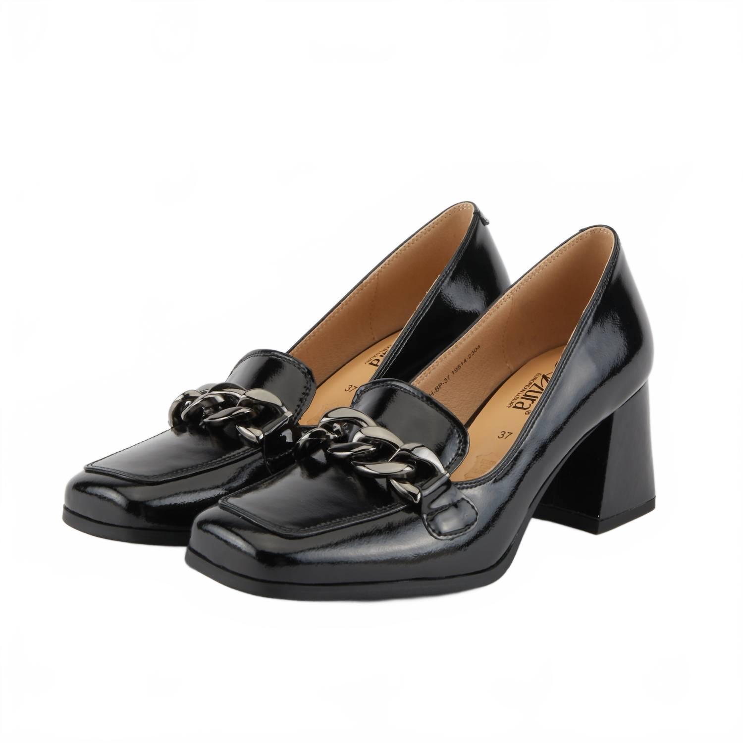 New Azura Women's Luzish Loafer In Black Patent